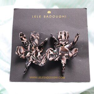 Lele Sadoughi Small Paper Lily Maple Earrings